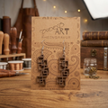 Holz Ohrringe Wallnuss - Qubus