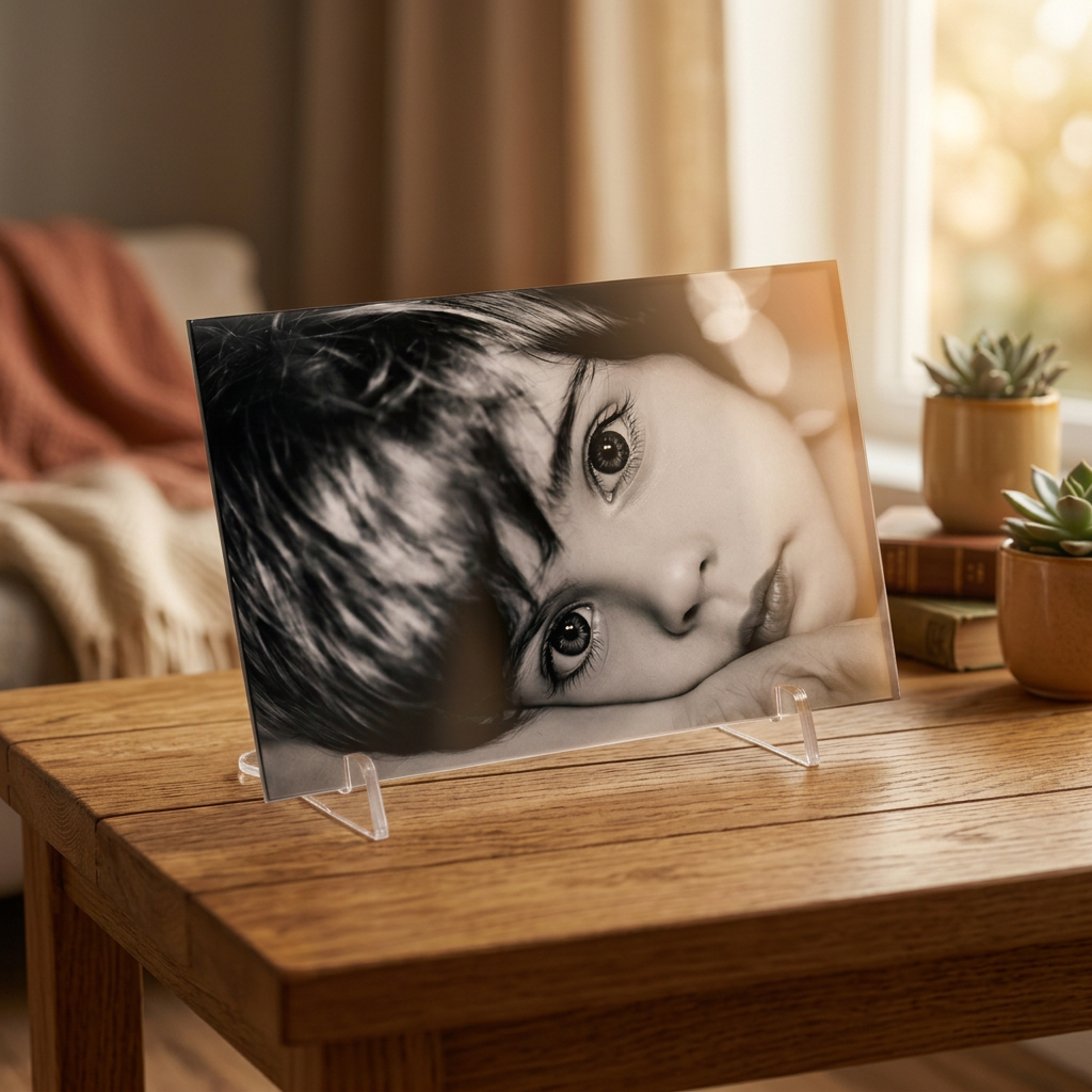 Fotogravur auf Schwarzem Acryl