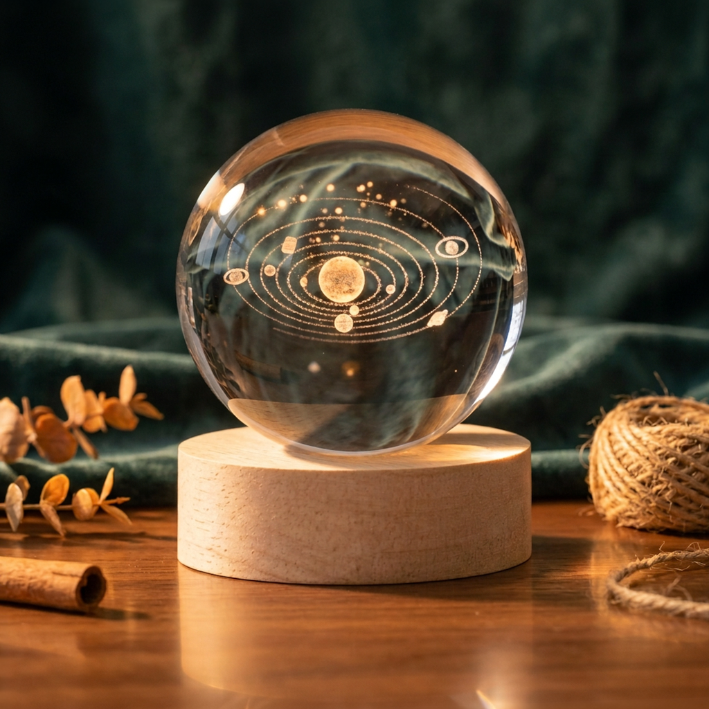 LED Kristallkugel 3D Innengravur