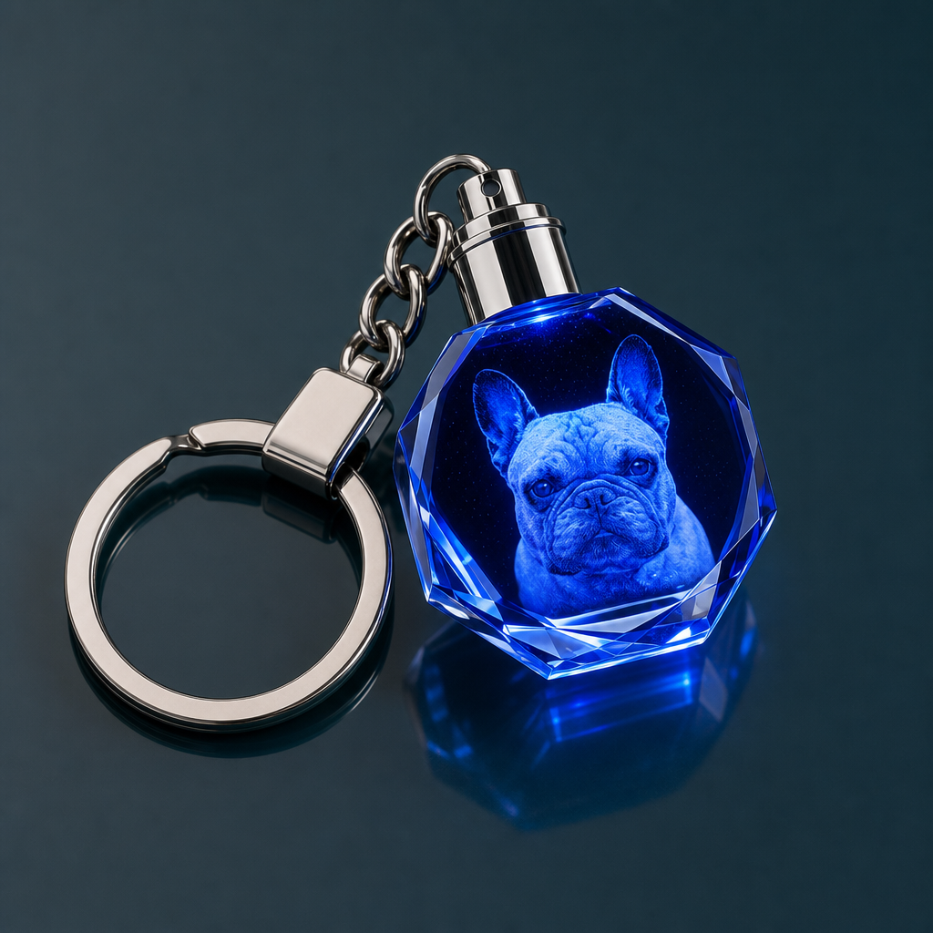 LED Kristall Schlüsselanhänger "Ornament"