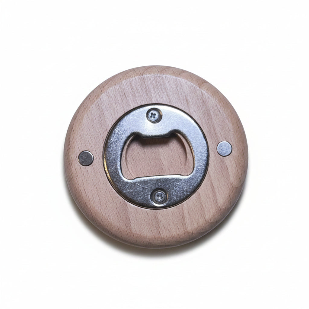 Holzflaschenöffner mit magnet